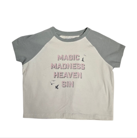 TAYLOR SWIFT Magic Madness Heaven Sin 1989 Era cropped baby tee shirt M - Picture 1 of 10